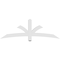 Ekena Millwork Davenport Architectural Grade PVC Gable Bracket, 72"W x 24"H x 4"D x 4"F, 8/12 Pitch GBP072X24X0404DAV00 - alternate 2